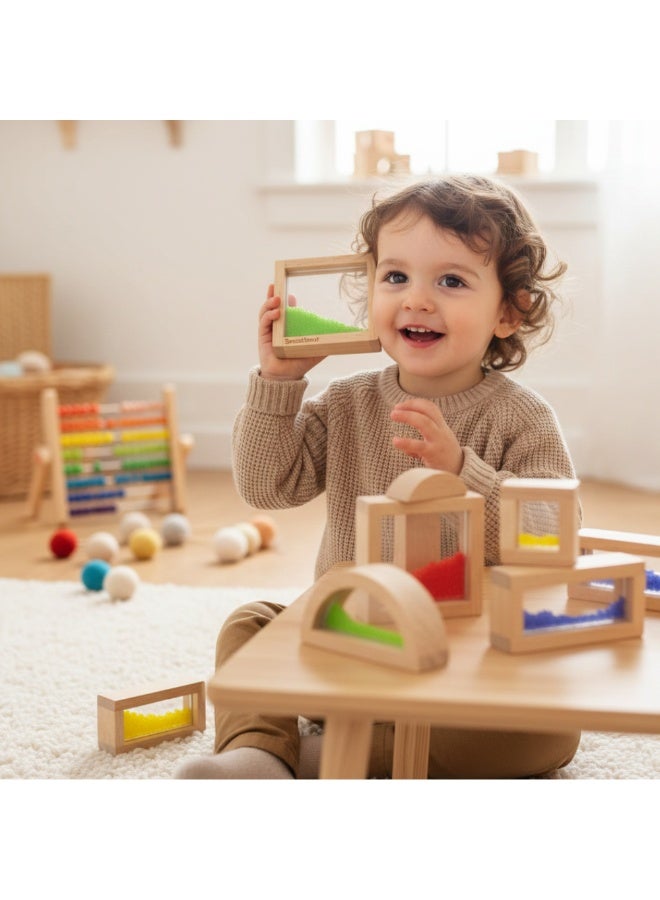 SnuzzleMart Sensory Sound Blocks Wooden & Acrylic Set – 8 Pieces - Image 5